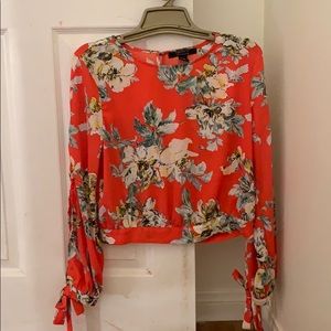Cropped orange blouse